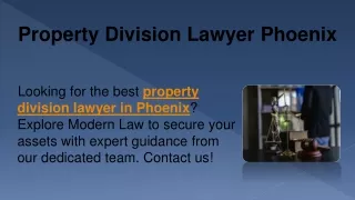 Property Division Lawyer Phoenix