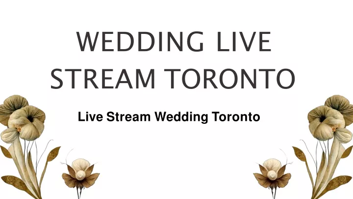 wedding live stream toronto