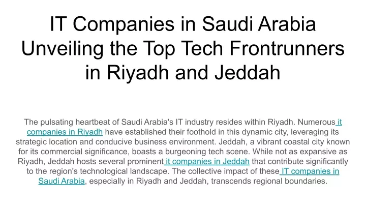 it companies in saudi arabia unveiling