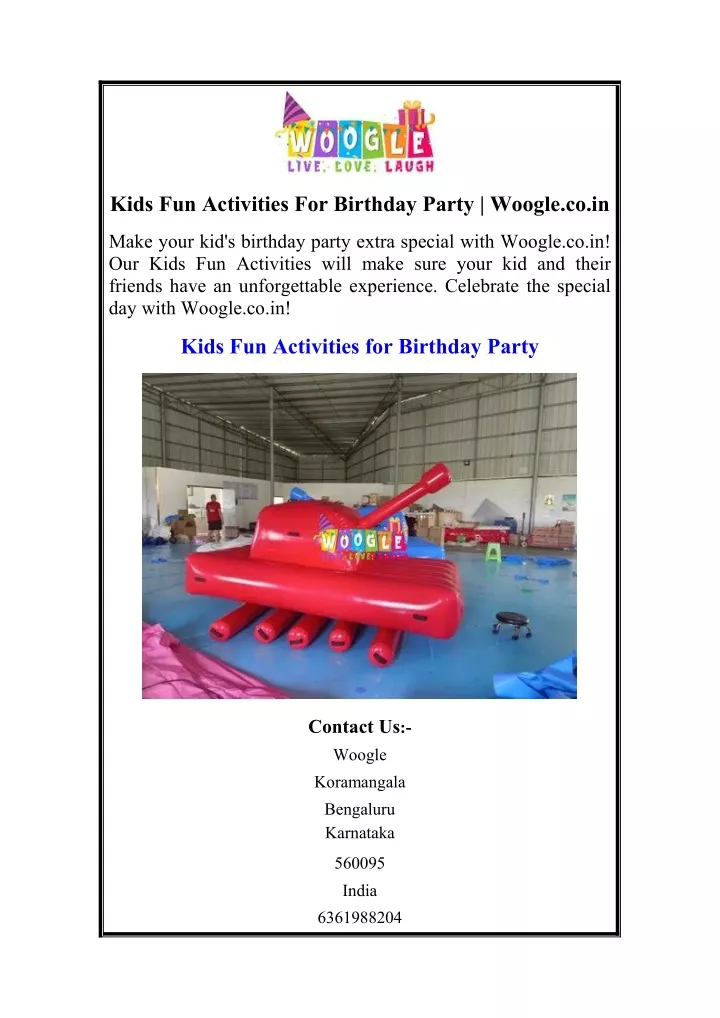 kids fun activities for birthday party woogle