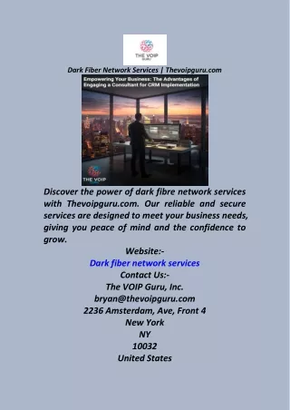 dark fiber network services thevoipguru com