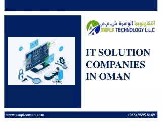 IT SOLUTION COMPANIES  IN OMAN