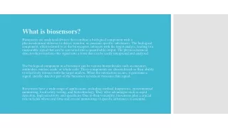 what is biosensors biosensors are analytical