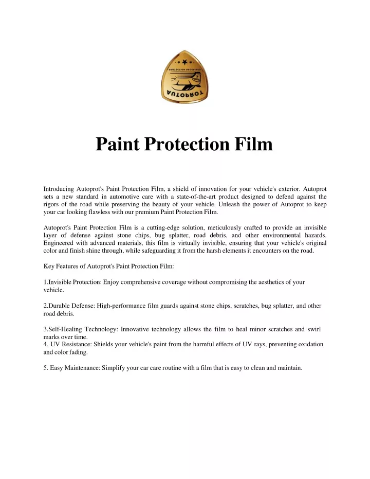 paint protection film