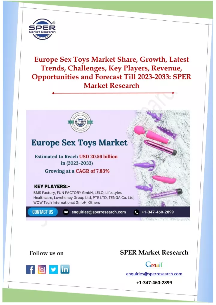 europe sex toys market share growth latest trends