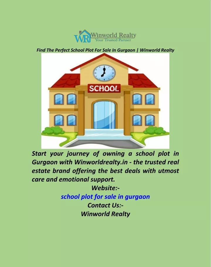 find the perfect school plot for sale in gurgaon