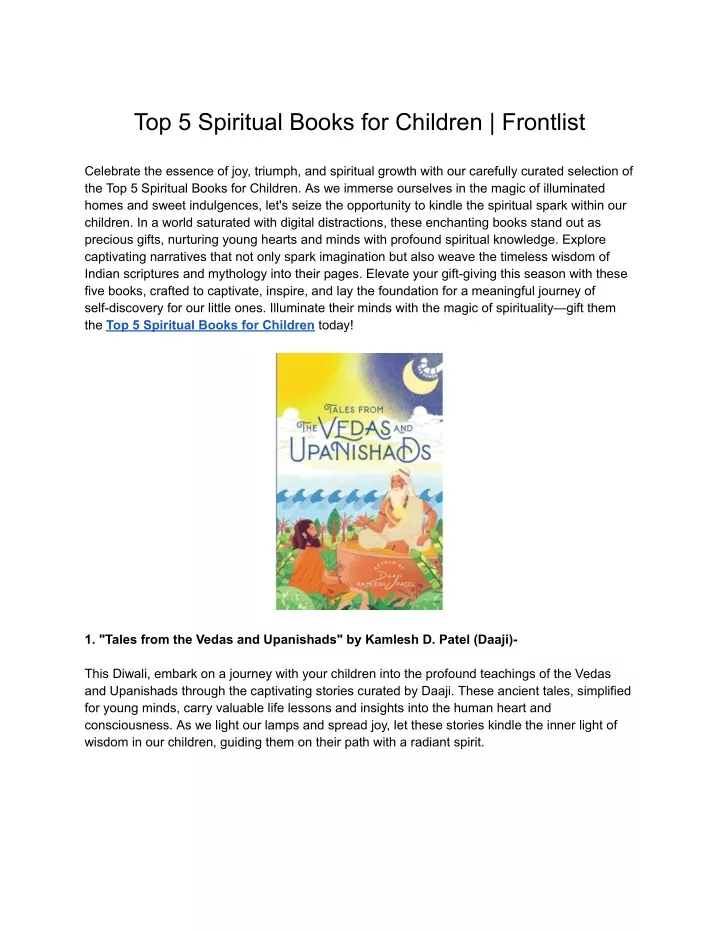 top 5 spiritual books for children frontlist