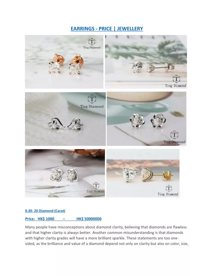 earrings price jewellery