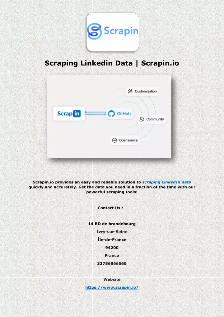 scraping linkedin data scrapin io