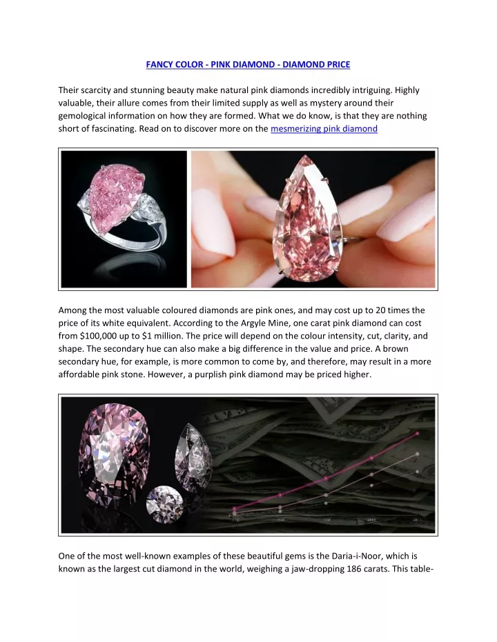 fancy color pink diamond diamond price