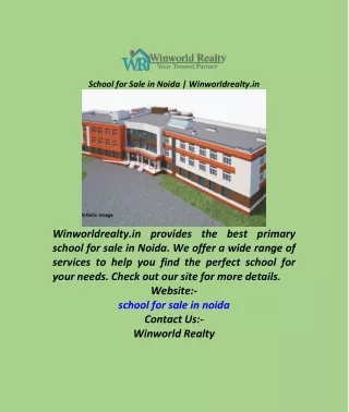 school for sale in noida winworldrealty in