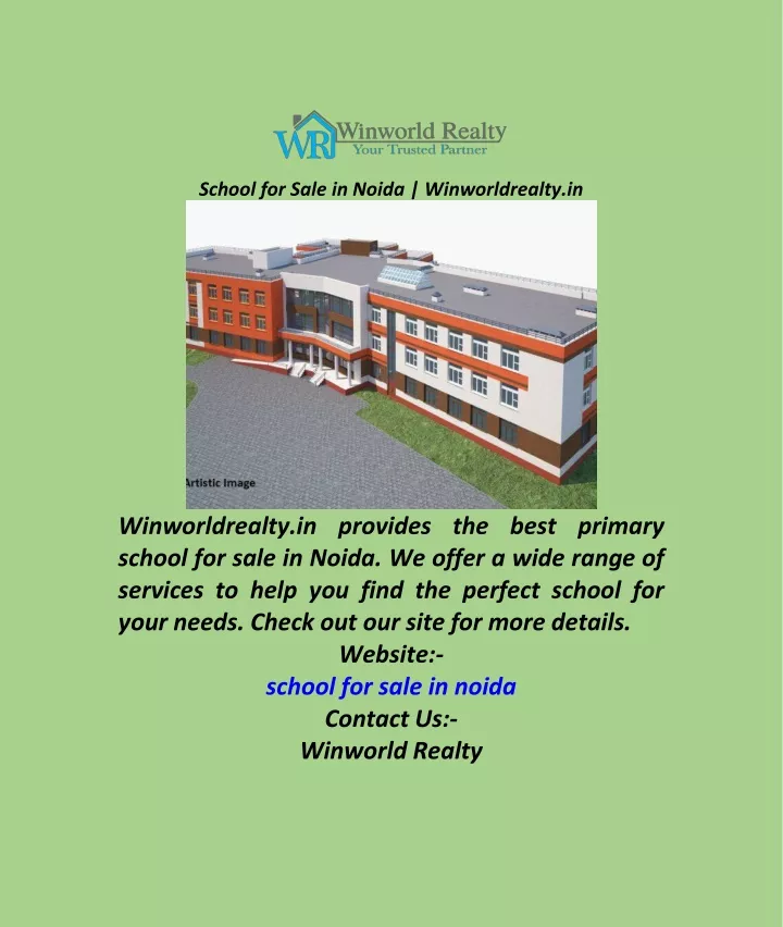 school for sale in noida winworldrealty in