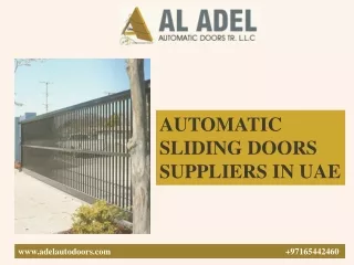 AUTOMATIC SLIDING DOORS SUPPLIERS IN UAE pdf
