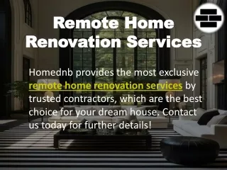 Remote Home Renovation Services