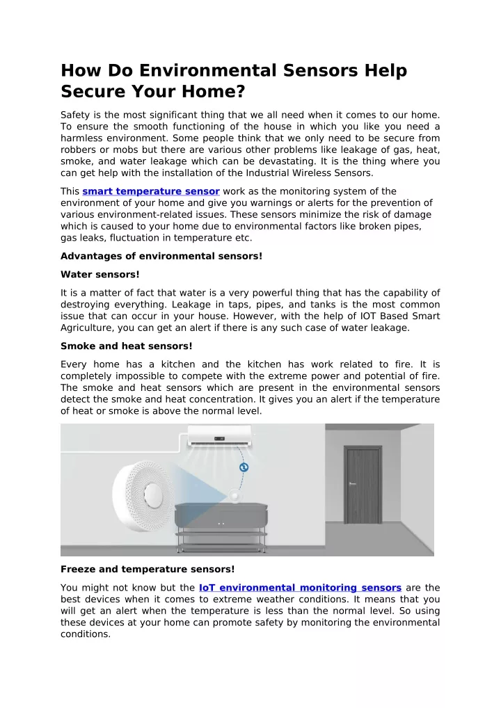 how do environmental sensors help secure your home