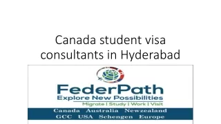 Canada student visa consultants in Hyderabad