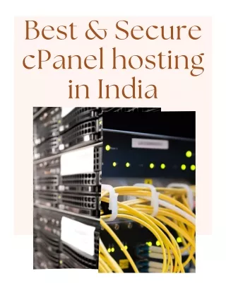 Best & Secure cPanel Hosting in India