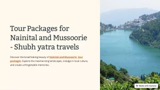 Nainital and Mussoorie Tour Packages for a Blissful Getaway