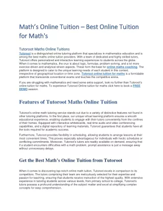 Best Online Tuition for Maths - Copy