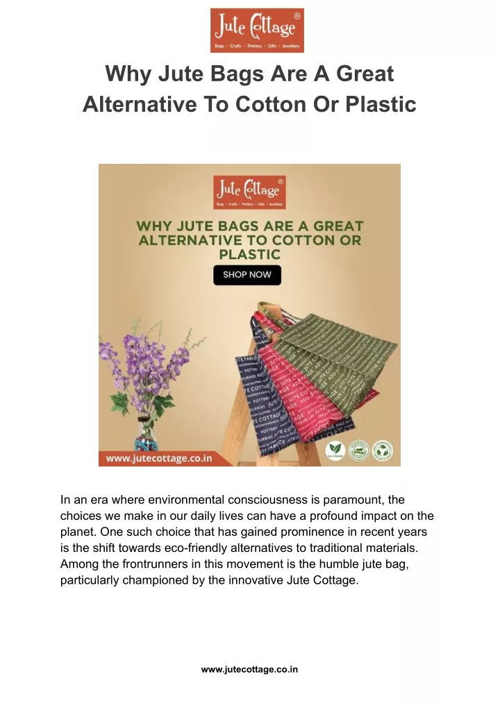 why jute bags are a great alternative to cotton