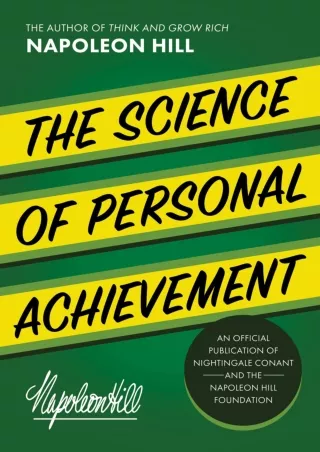 book❤️[READ]✔️ The Science of Personal Achievement (Napolean Hill Books)