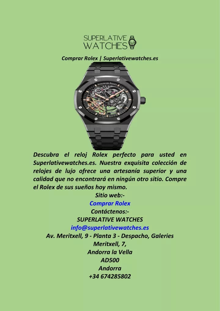 comprar rolex superlativewatches es