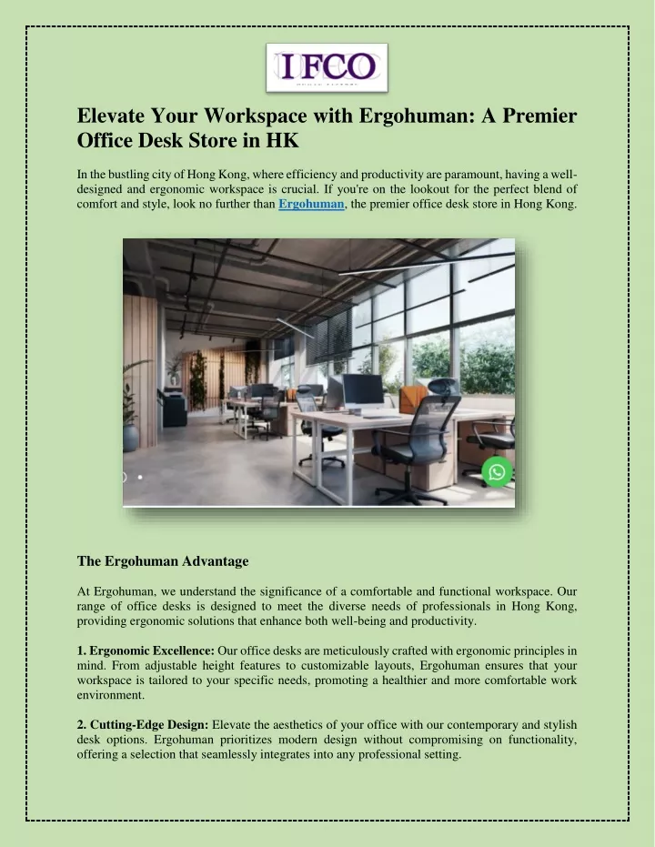 elevate your workspace with ergohuman a premier