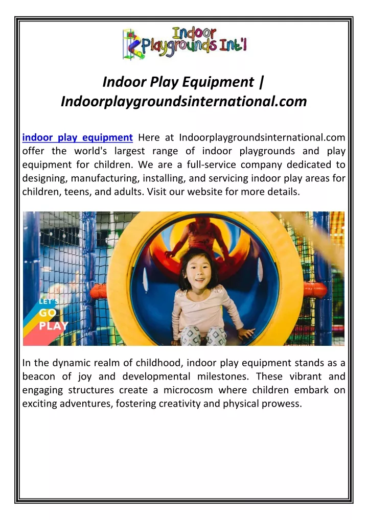 indoor play equipment