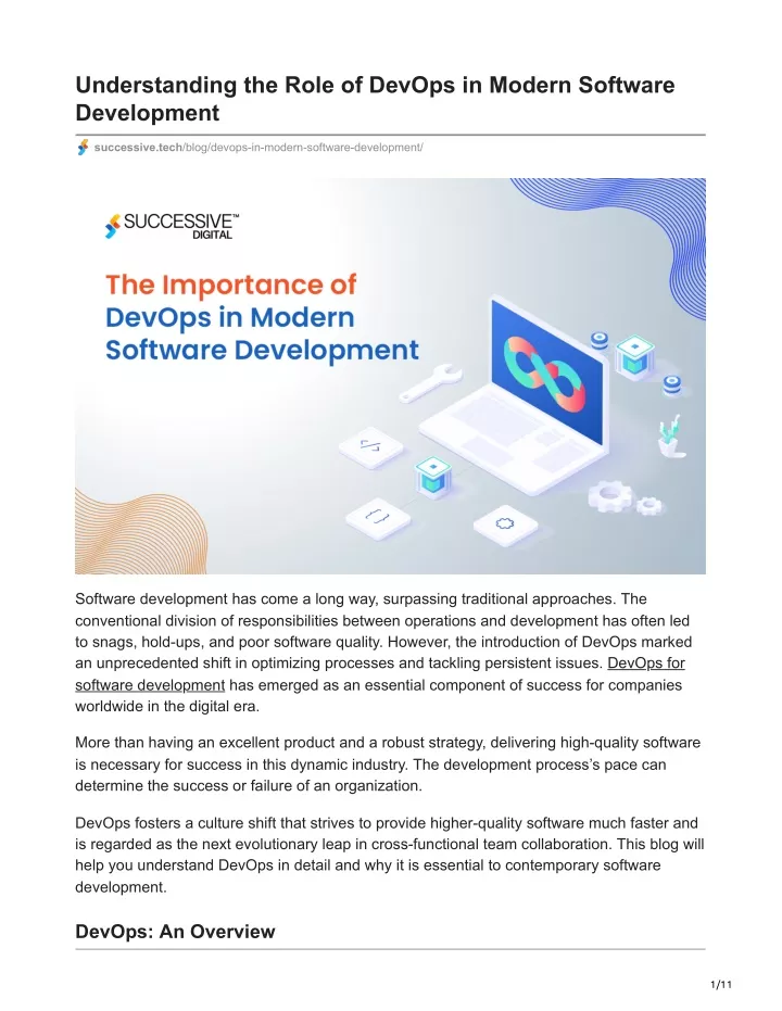 understanding the role of devops in modern