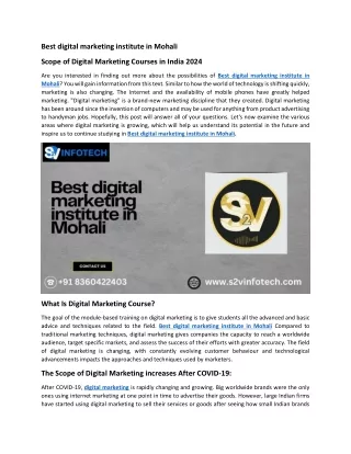 Join Best digital marketing institute in Mohali