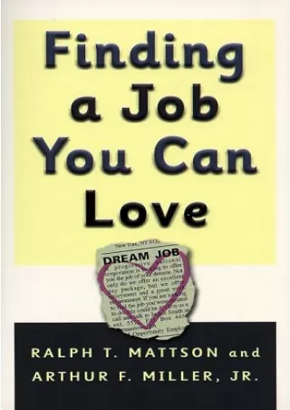 PDF✔️Download❤️ Finding a Job You Can Love
