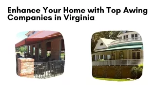 Enhance Your Home with Top Awing Companies in Virginia