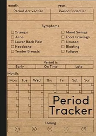 book❤️[READ]✔️ Period Tracker: Ovulation Tracker journal, Menstrual cycle tracker journal for young girls, teens and wom