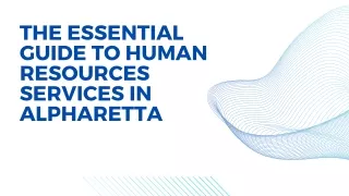 The Essential Guide to Human Resources Services in Alpharetta