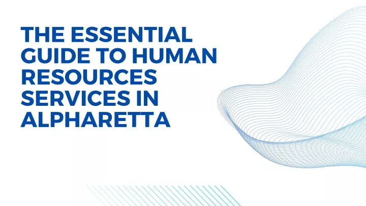 the essential guide to human resources services