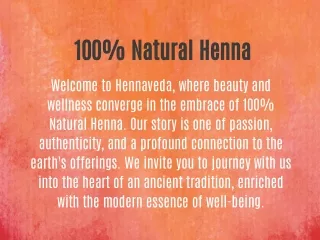 100% Natural Henna