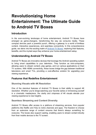 revolutionizing home entertainment the ultimate
