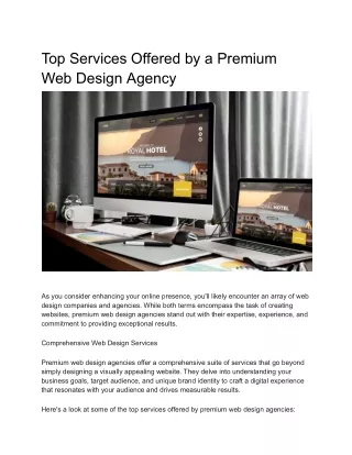top services offered by a premium web design
