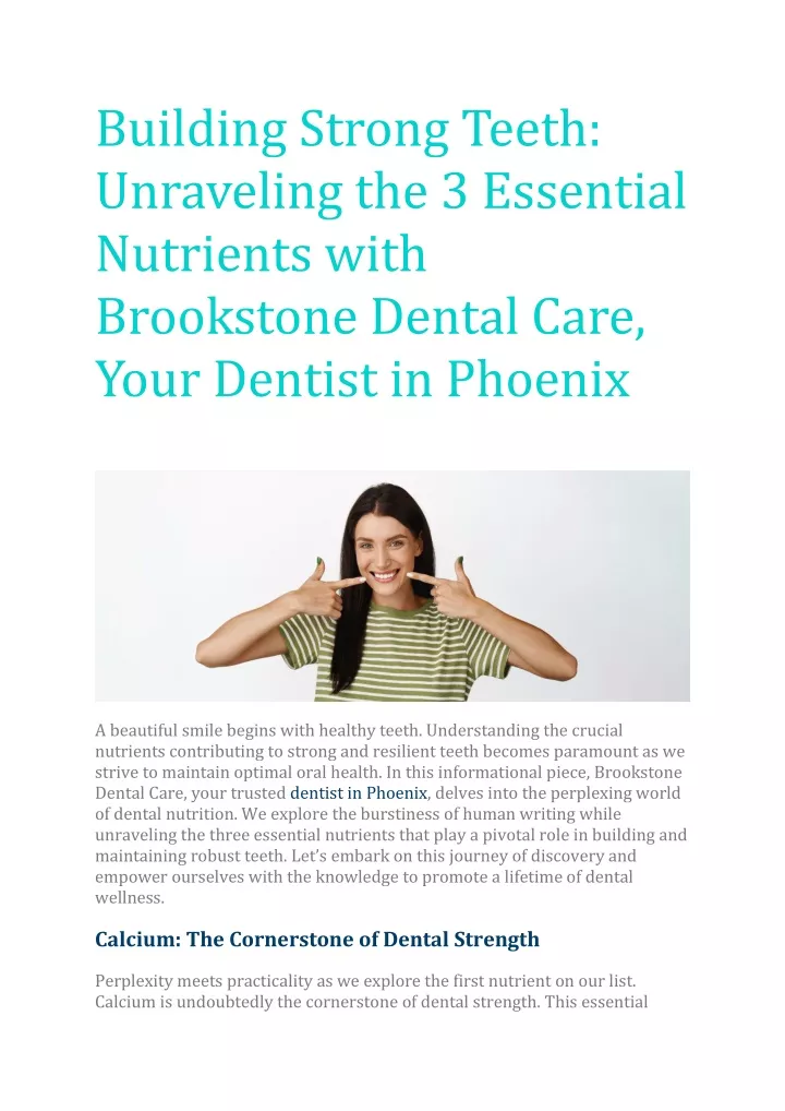 building strong teeth unraveling the 3 essential