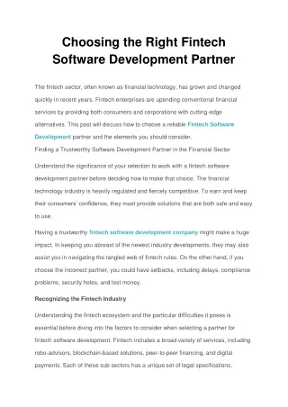 Choosing the Right Fintech Software Development Partner (2)