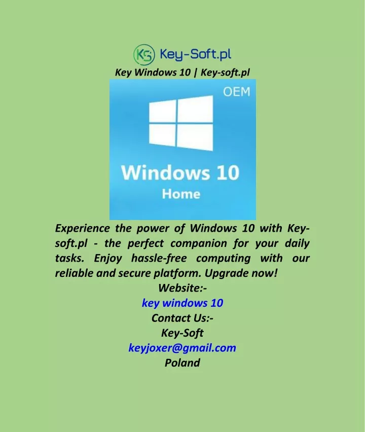 key windows 10 key soft pl