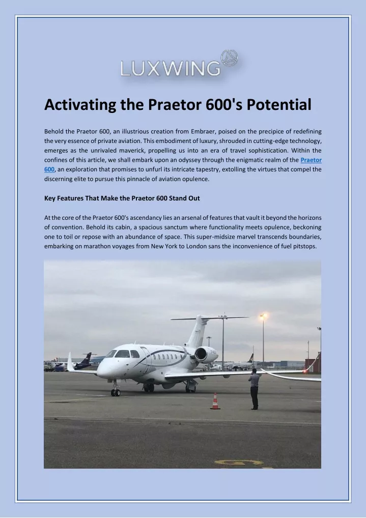 activating the praetor 600 s potential