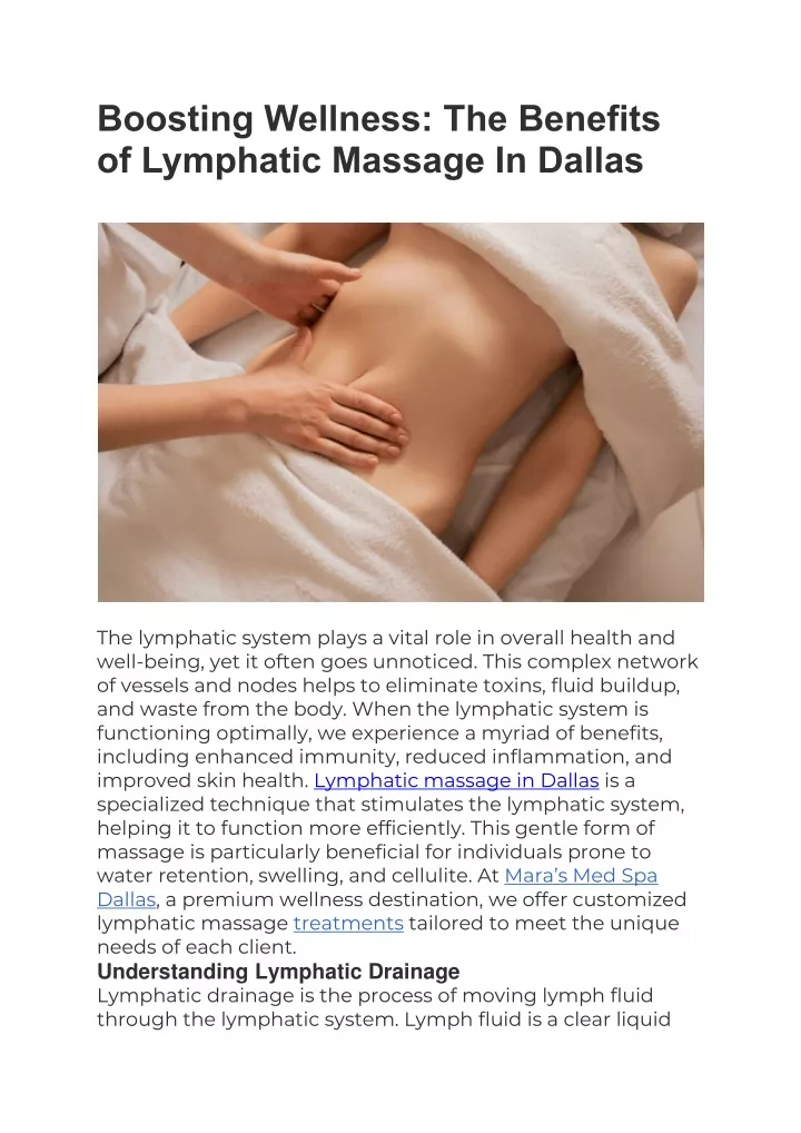 boosting wellness the benefits of lymphatic