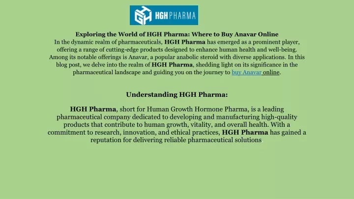 exploring the world of hgh pharma where