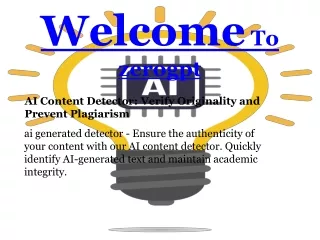 welcome to zerogpt