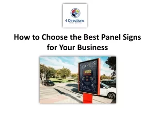How to Choose the Best Panel Signs for Your Business
