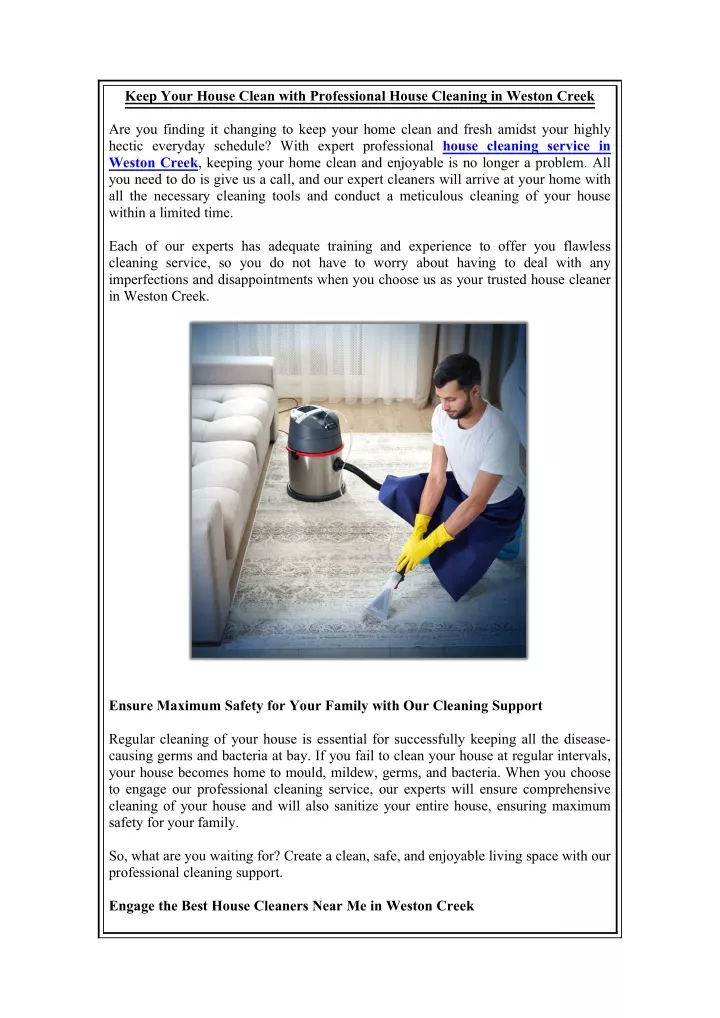 keep your house clean with professional house