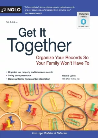PDF/✔Read❤  Get It Together: Organize Your Records So Your Family Won't Have To