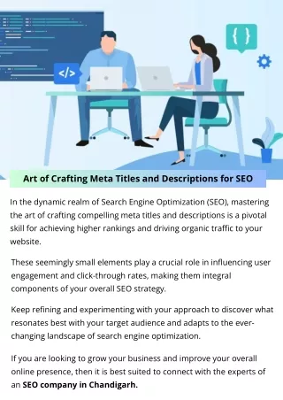 art of crafting meta titles and descriptions