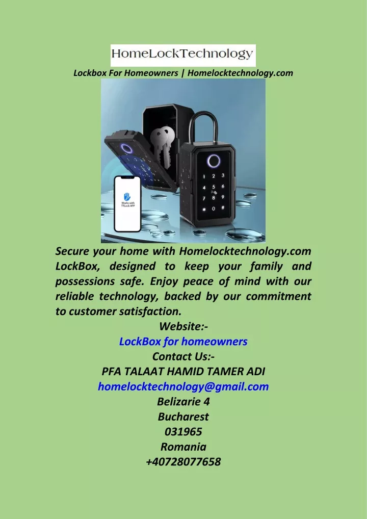 lockbox for homeowners homelocktechnology com